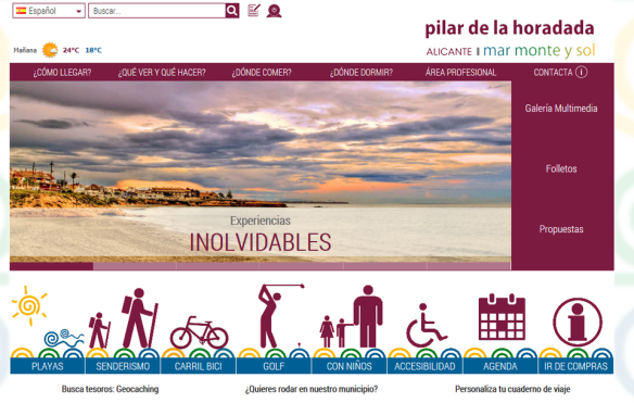 Web Concejalía Turismo Pilar de la Horadada
